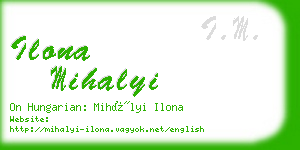 ilona mihalyi business card